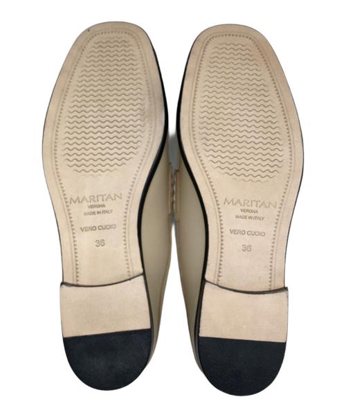 MARITAN VERONA（マリタンヴェローナ）MARITAN VERONA (マリタンヴェローナ) オープンローファースリッパ ベージュ サイズ:36の古着・服飾アイテム