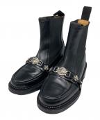 TOGA PULLAトーガ プルラ）の古着「グラフィック ハードウェア チェルシーブーツ」｜ブラック