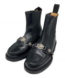 TOGA PULLA（トーガ プルラ）の古着「グラフィック ハードウェア チェルシーブーツ」｜ブラック