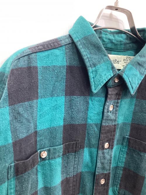 ST JOHN'S BAY（セントジョンズベイ）ST JOHN'S BAY (セントジョンズベイ) ネルシャツ グリーン サイズ:2XLの古着・服飾アイテム