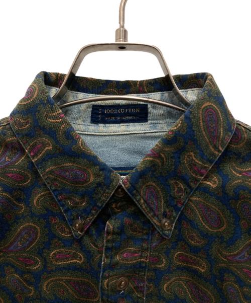 CHAPS RALPH LAUREN（チャップス ラルフローレン）CHAPS RALPH LAUREN (チャップス ラルフローレン) 80s ペイズリー柄シャツ オリーブ サイズ:表記無しの古着・服飾アイテム