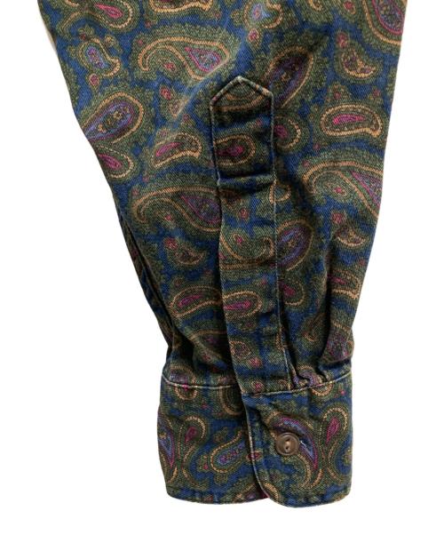 CHAPS RALPH LAUREN（チャップス ラルフローレン）CHAPS RALPH LAUREN (チャップス ラルフローレン) 80s ペイズリー柄シャツ オリーブ サイズ:表記無しの古着・服飾アイテム
