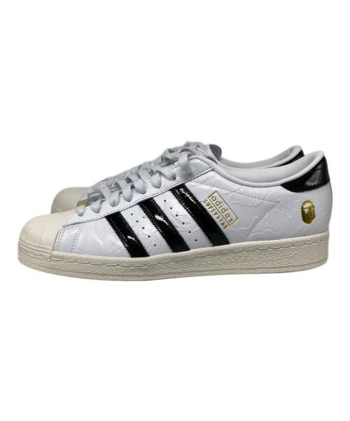 adidas（アディダス）adidas (アディダス) A BATHING APE (ア ベイシング エイプ) SUPERSTAR V ホワイト サイズ:27の古着・服飾アイテム