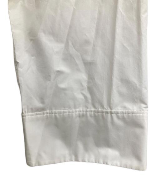 DRAWER（ドゥロワー）Drawer (ドゥロワー) コットンシルクギャザーブラウス ホワイト サイズ:38の古着・服飾アイテム