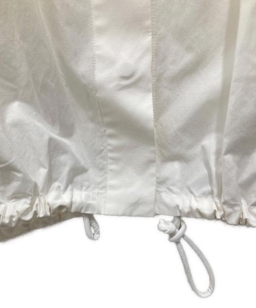 DRAWER（ドゥロワー）Drawer (ドゥロワー) コットンシルクギャザーブラウス ホワイト サイズ:38の古着・服飾アイテム