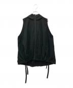 journal standard luxeジャーナルスタンダード ラックス）の古着「リップワッシャー フードベスト」｜ブラック