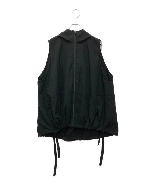 journal standard luxe（ジャーナルスタンダード ラックス）JOURNAL STANDARD LUXE (ジャーナルスタンダード リュクス) リップワッシャー フードベスト ブラック サイズ:表記無しの古着・服飾アイテム