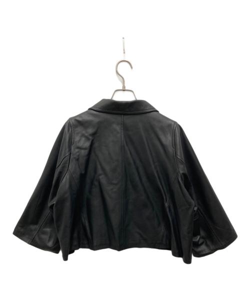 journal standard luxe（ジャーナルスタンダード ラックス）JOURNAL STANDARD LUXE (ジャーナルスタンダード リュクス) レザーショートライダースジャケット ブラック サイズ:表記無し(実寸ご確認ください）の古着・服飾アイテム