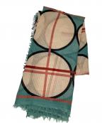 FALIERO SARTIファリエロサルティ）の古着「総柄ストール」｜ベージュ×グリーン