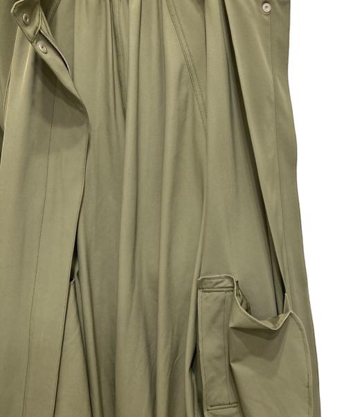 theory（セオリー）theory (セオリー) Harbor Twill Ruched Trench/ハーバー ツイル ルーシュト トレンチ グリーン サイズ:Sの古着・服飾アイテム