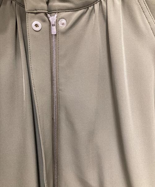 theory（セオリー）theory (セオリー) Harbor Twill Ruched Trench/ハーバー ツイル ルーシュト トレンチ グリーン サイズ:Sの古着・服飾アイテム