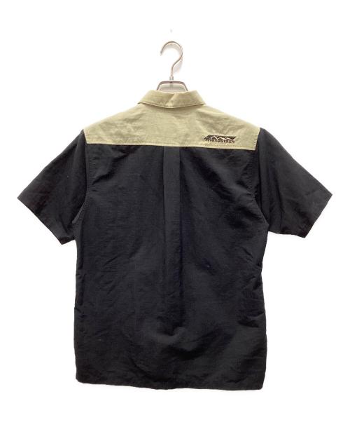Manastash（マナスタッシュ）Manastash (マナスタッシュ) 半袖シャツ ベージュ×ブラック サイズ:Mの古着・服飾アイテム