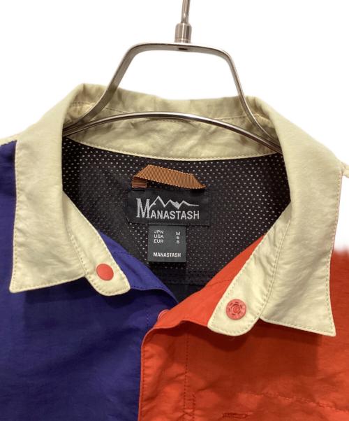 Manastash（マナスタッシュ）Manastash (マナスタッシュ) 半袖シャツ ベージュ×ブラック サイズ:Mの古着・服飾アイテム