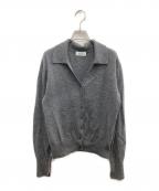 MIESROHEミースロエ）の古着「オープンカラーデザインカシミアニットCD」｜グレー