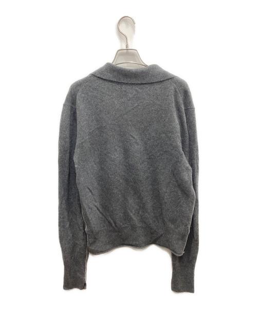 MIESROHE（ミースロエ）MIESROHE (ミースロエ) オープンカラーデザインカシミアニットCD グレー サイズ:FREEの古着・服飾アイテム