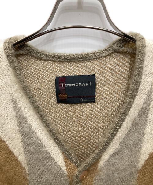 TOWN CRAFT（タウンクラフト）TOWN CRAFT (タウンクラフト) シャギーニットカーディガン ベージュ サイズ:Sの古着・服飾アイテム