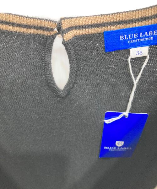 BLUE LABEL CRESTBRIDGE（ブルーレーベルクレストブリッジ）BLUE LABEL CRESTBRIDGE (ブルーレーベルクレストブリッジ) ニットワンピース ブラック×ベージュ サイズ:M 未使用品の古着・服飾アイテム
