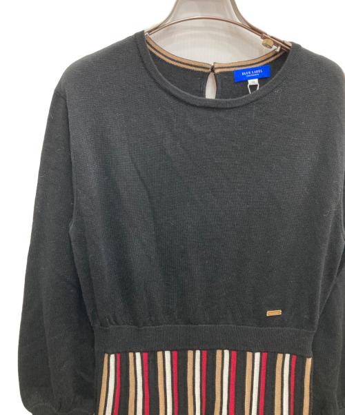 BLUE LABEL CRESTBRIDGE（ブルーレーベルクレストブリッジ）BLUE LABEL CRESTBRIDGE (ブルーレーベルクレストブリッジ) ニットワンピース ブラック×ベージュ サイズ:M 未使用品の古着・服飾アイテム
