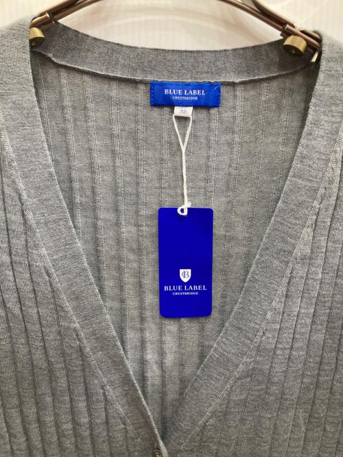 BLUE LABEL CRESTBRIDGE（ブルーレーベルクレストブリッジ）BLUE LABEL CRESTBRIDGE (ブルーレーベルクレストブリッジ) ロングカーディガン グレー サイズ:Mの古着・服飾アイテム