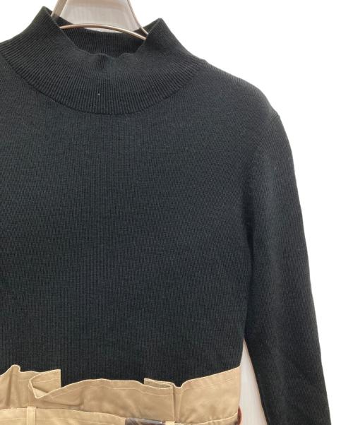 BLUE LABEL CRESTBRIDGE（ブルーレーベルクレストブリッジ）BLUE LABEL CRESTBRIDGE (ブルーレーベルクレストブリッジ) ドッキングワンピース ブラック×ベージュ サイズ:Mの古着・服飾アイテム