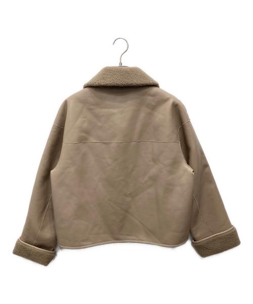 COCODEAL（ココディール）COCODEAL (ココディール) Fレザージャケット ベージュ サイズ:2の古着・服飾アイテム