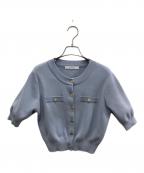 Rirandtureリランドチュール）の古着「金釦ニットジャケット」｜スカイブルー