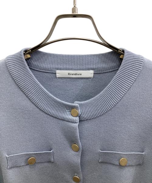 Rirandture（リランドチュール）Rirandture (リランドチュール) 金釦ニットジャケット スカイブルー サイズ:2の古着・服飾アイテム
