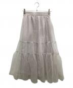 ARPEGE STORYアルページュストーリー）の古着「オーガンティアードスカート」｜ピンク