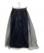 L'EFFRONTE'Eレフロンテ）の古着「チュールスカート」｜ブラック
