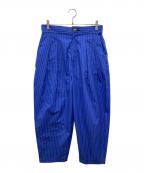 journal standard luxeジャーナルスタンダード ラックス）の古着「ストライプタックパンツ」｜ブルー