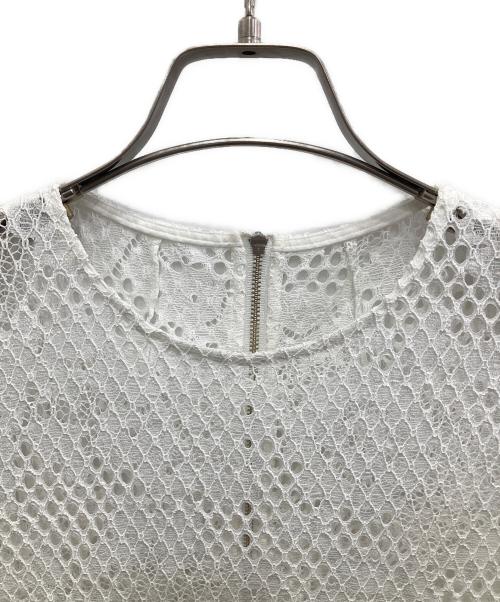 UNITED ARROWS TOKYO（ユナイテッドアローズトウキョウ）UNITED ARROWS TOKYO (ユナイテッドアローズトウキョウ) レースノースリーブワンピース ホワイト サイズ:36の古着・服飾アイテム