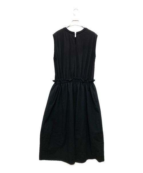 Spick and Span（スピック＆スパン）Spick and Span (スピックアンドスパン) カットソー×サッカーコンビワンピース ブラック サイズ:表記無し(実寸ご確認ください）の古着・服飾アイテム