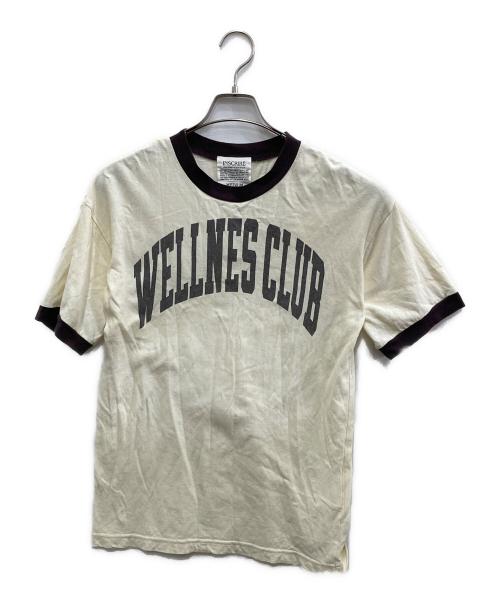 INSCRIRE（アンスクリア）INSCRIRE (アンスクリア) リンガーTシャツ ベージュ サイズ:Mの古着・服飾アイテム