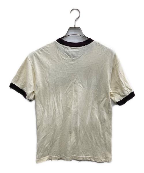 INSCRIRE（アンスクリア）INSCRIRE (アンスクリア) リンガーTシャツ ベージュ サイズ:Mの古着・服飾アイテム