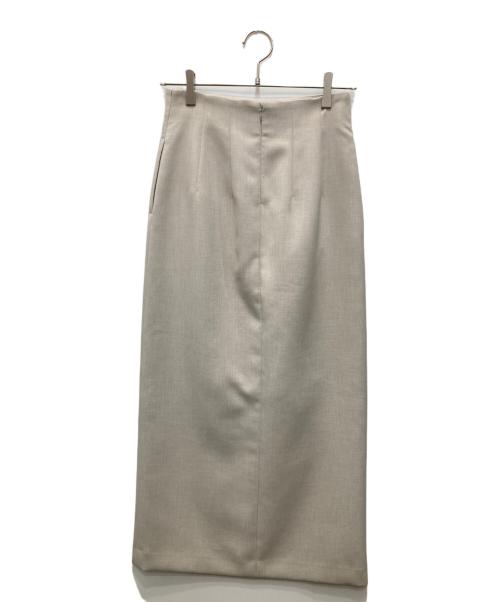 MARW UNITED ARROWS（マルゥ ユナイテッドアローズ）MARW UNITED ARROWS (マルゥ ユナイテッドアローズ) スリットスカート ベージュ サイズ:36の古着・服飾アイテム