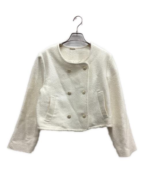 Snidel（スナイデル）Snidel (スナイデル) ツイードジャケット ホワイト サイズ:ONE SIZEの古着・服飾アイテム