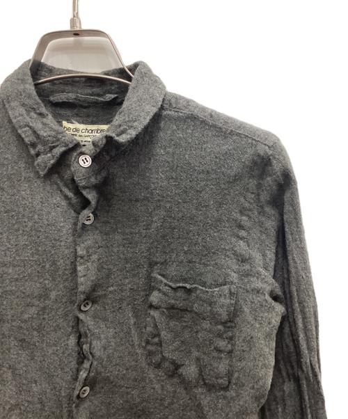 ROBE DE CHAMBRE COMME DES GARCONS（ローブドシャンブル コムデギャルソン）ROBE DE CHAMBRE COMME DES GARCONS (ローブドシャンブル コムデギャルソン) ウールシャツ グレー サイズ:サイズ記載なし（実寸ご確認ください）の古着・服飾アイテム