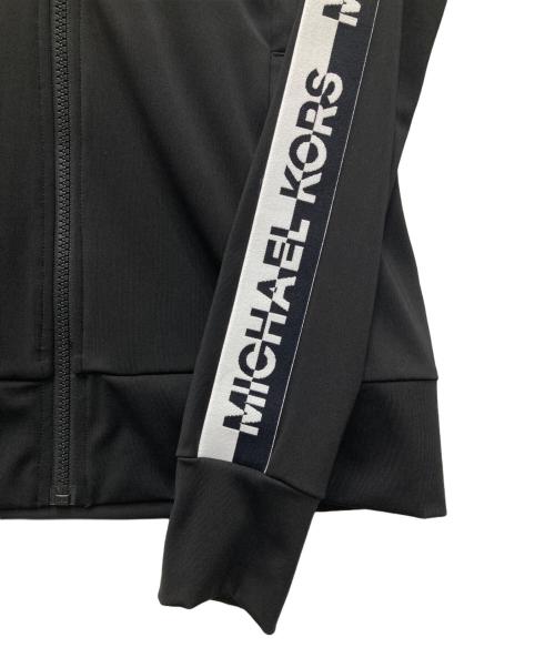 MICHAEL KORS（マイケルコース）MICHAEL KORS (マイケルコース) ロゴテープジップパーカー ブラック サイズ:XS 未使用品の古着・服飾アイテム