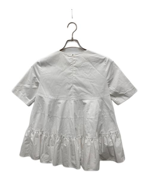 YORI（ヨリ）YORI (ヨリ) フクレティアードブラウス ホワイト サイズ:38の古着・服飾アイテム