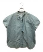 YORIヨリ）の古着「リボンタイブラウス」｜ブルー