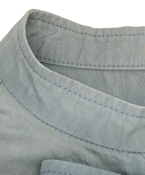 YORI（ヨリ）YORI (ヨリ) リボンタイブラウス ブルー サイズ:38の古着・服飾アイテム