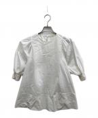 YORIヨリ）の古着「ランタンAラインブラウス」｜ホワイト