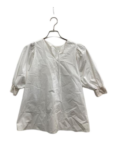 YORI（ヨリ）YORI (ヨリ) ランタンAラインブラウス ホワイト サイズ:Fの古着・服飾アイテム