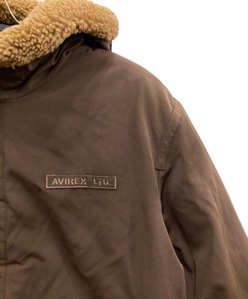 AVIREX（アヴィレックス）AVIREX (アヴィレックス) B-3 HOODIEフライトジャケット ブラウン サイズ:XLの古着・服飾アイテム