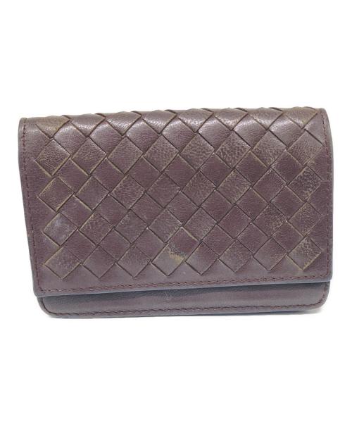 BOTTEGA VENETA（ボッテガベネタ）BOTTEGA VENETA (ボッテガベネタ) イントレチャートカードケース ブラウンの古着・服飾アイテム