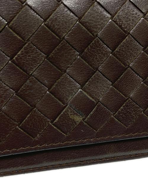 BOTTEGA VENETA（ボッテガベネタ）BOTTEGA VENETA (ボッテガベネタ) イントレチャートカードケース ブラウンの古着・服飾アイテム
