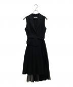 Snidelスナイデル）の古着「スイッチングデザインワンピース」｜ブラック