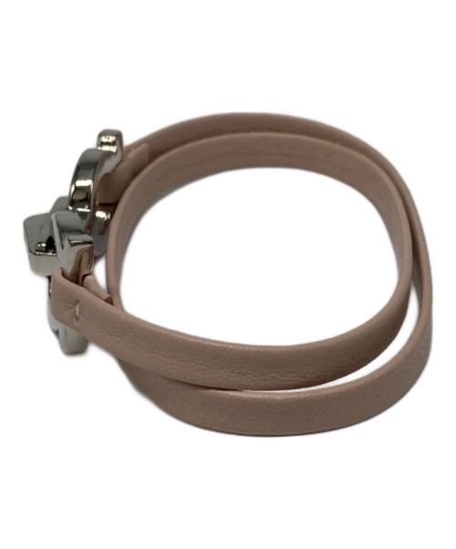 Salvatore Ferragamo（サルヴァトーレ フェラガモ）Salvatore Ferragamo (サルヴァトーレ フェラガモ) ガンチーニレザーブレスレット ピンクの古着・服飾アイテム