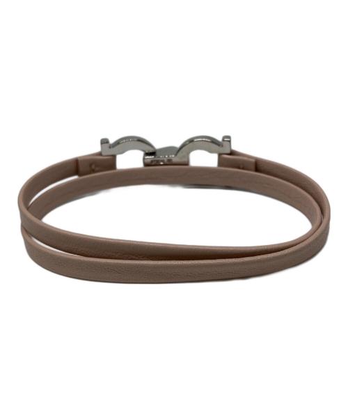 Salvatore Ferragamo（サルヴァトーレ フェラガモ）Salvatore Ferragamo (サルヴァトーレ フェラガモ) ガンチーニレザーブレスレット ピンクの古着・服飾アイテム