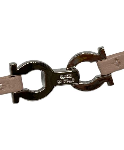 Salvatore Ferragamo（サルヴァトーレ フェラガモ）Salvatore Ferragamo (サルヴァトーレ フェラガモ) ガンチーニレザーブレスレット ピンクの古着・服飾アイテム